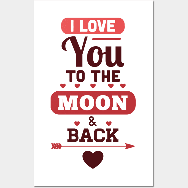 I Love You To The Moon & Back Wall Art by kimmieshops